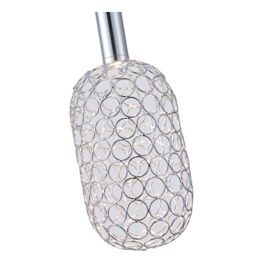 Lustră LED pe cablu LED/6,3W/230V 3000K crom lucios d. 13 cm