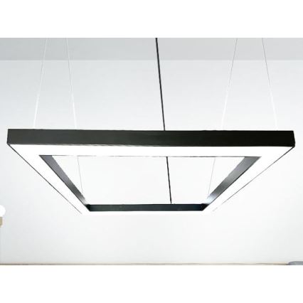 Lustră LED pe cablu LED/80W/230V 4000K 120x120 cm negru