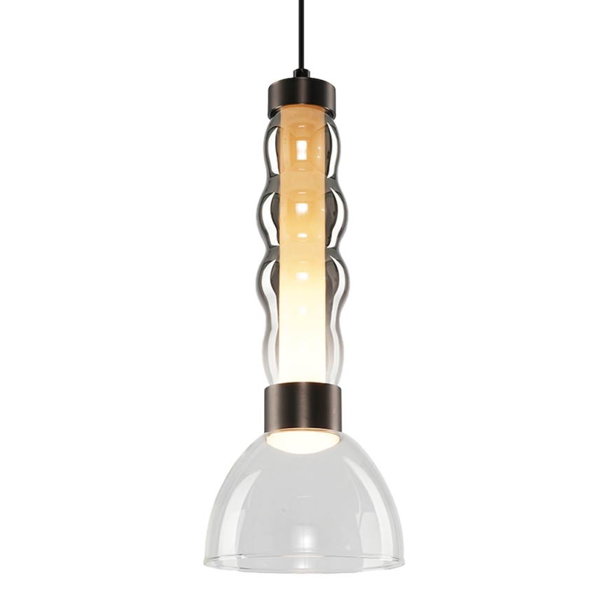 Lustră LED pe cablu LUCCO LED/13W/230V d. 15 cm fumuriu