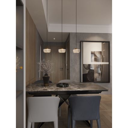 Lustră LED pe cablu MAXLIGHT P0542 LIPARI LED/6W/230V d. 16 cm transparent