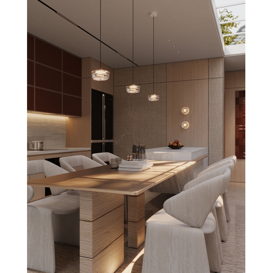 Lustră LED pe cablu MAXLIGHT P0542 LIPARI LED/6W/230V d. 16 cm transparent