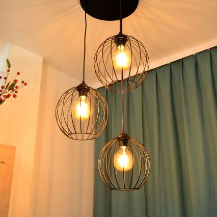 Lustră LED pe cablu MERCURE 3xE27/15W/230V