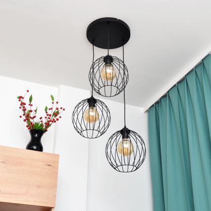 Lustră LED pe cablu MERCURE 3xE27/15W/230V