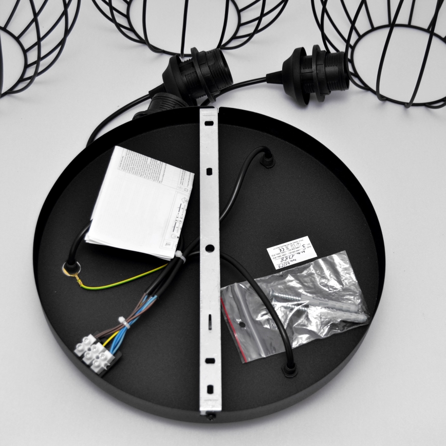 Lustră LED pe cablu MERCURE 3xE27/15W/230V