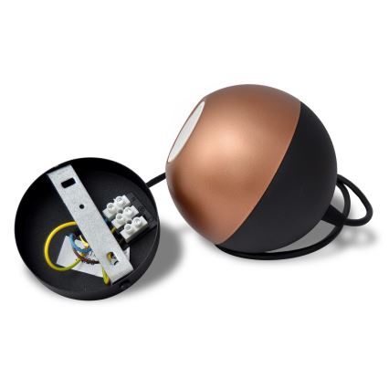 Lustră LED pe cablu MIDWAY 1xGU10/4,8W/230V negru/cupru