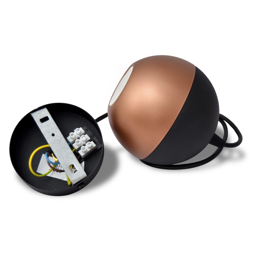 Lustră LED pe cablu MIDWAY 1xGU10/4,8W/230V negru/cupru
