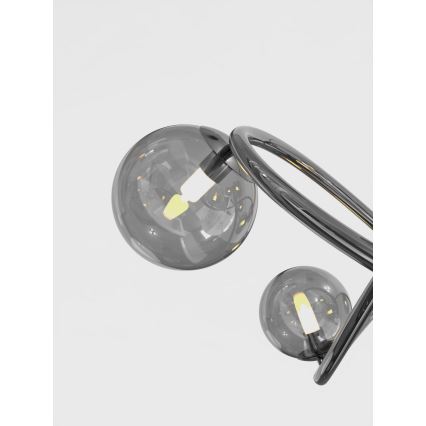 Lustră LED pe cablu NANCY Wofi 7014-805 8xG9/3,5W/230V negru/crom