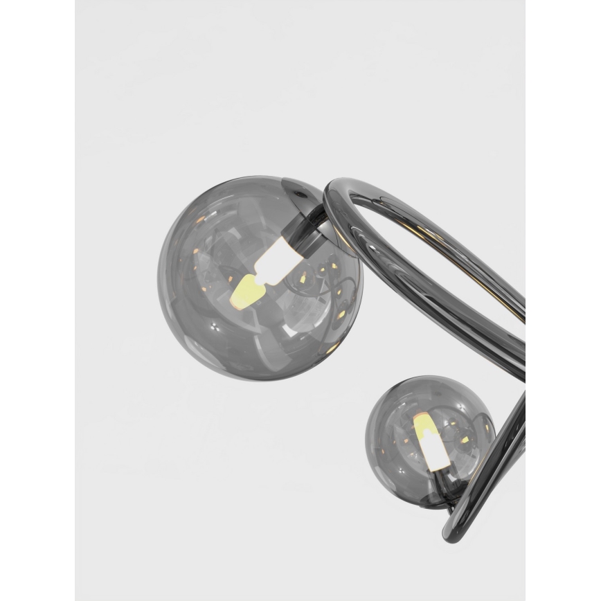 Lustră LED pe cablu NANCY Wofi 7014-805 8xG9/3,5W/230V negru/crom