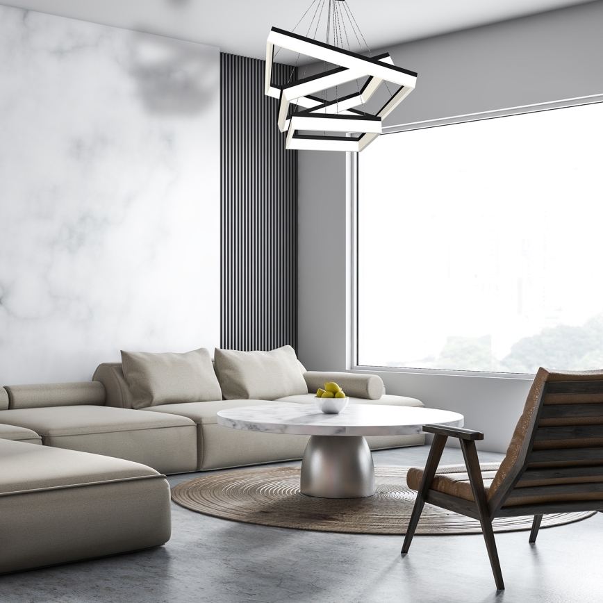 Lustră LED pe cablu NERO 3xLED/140W/230V