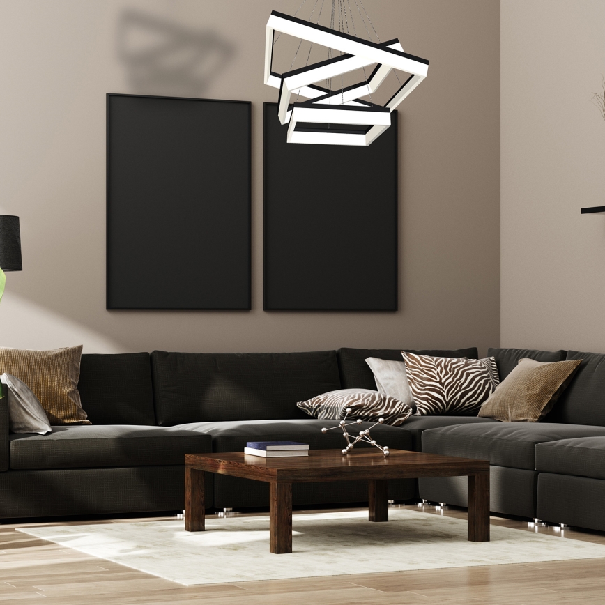 Lustră LED pe cablu NERO 3xLED/140W/230V