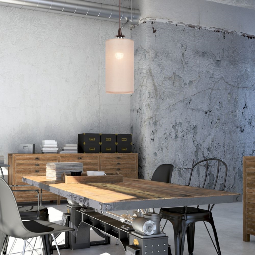 Lustră LED pe cablu NOEL MINI 1xE27/60W/230V bej