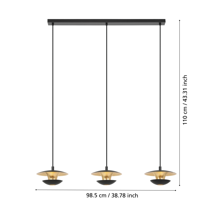 Lustră LED pe cablu 3xGU10/4,5W/230V Eglo