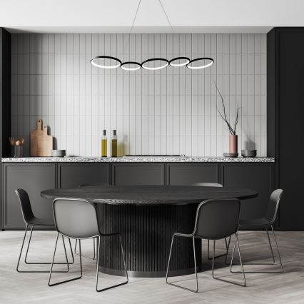 Lustră LED pe cablu OLYMPIA 5xLED/10W/230V negru