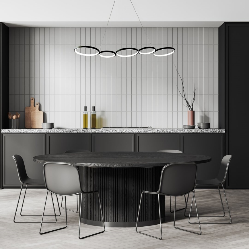 Lustră LED pe cablu OLYMPIA 5xLED/10W/230V negru