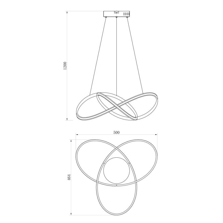 Lustră LED pe cablu ONLI DAFNE LED/30W/230W 4000K negru