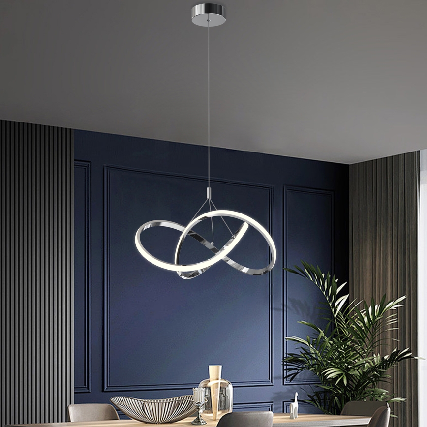 Lustră LED pe cablu ONLI LOOP LED/40W/230V 4000K crom lucios