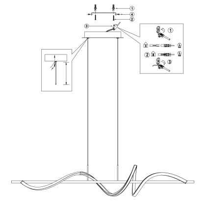 Lustră LED pe cablu ONLI TWIST LED/30W/230V 4000K negru
