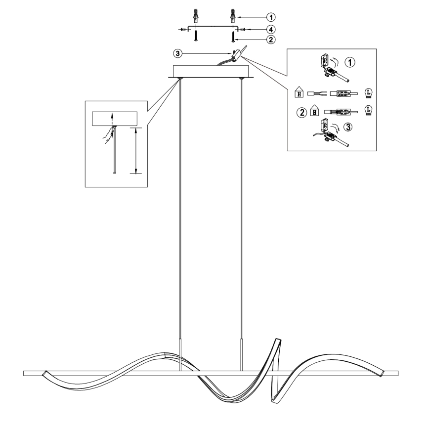 Lustră LED pe cablu ONLI TWIST LED/30W/230V 4000K negru
