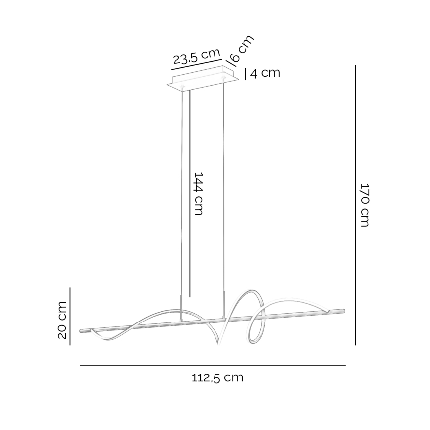 Lustră LED pe cablu ONLI TWIST LED/30W/230V 4000K negru