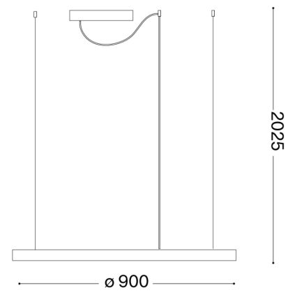 Lustră LED pe cablu ORACLE LED/55W/230V alb Ideal Lux