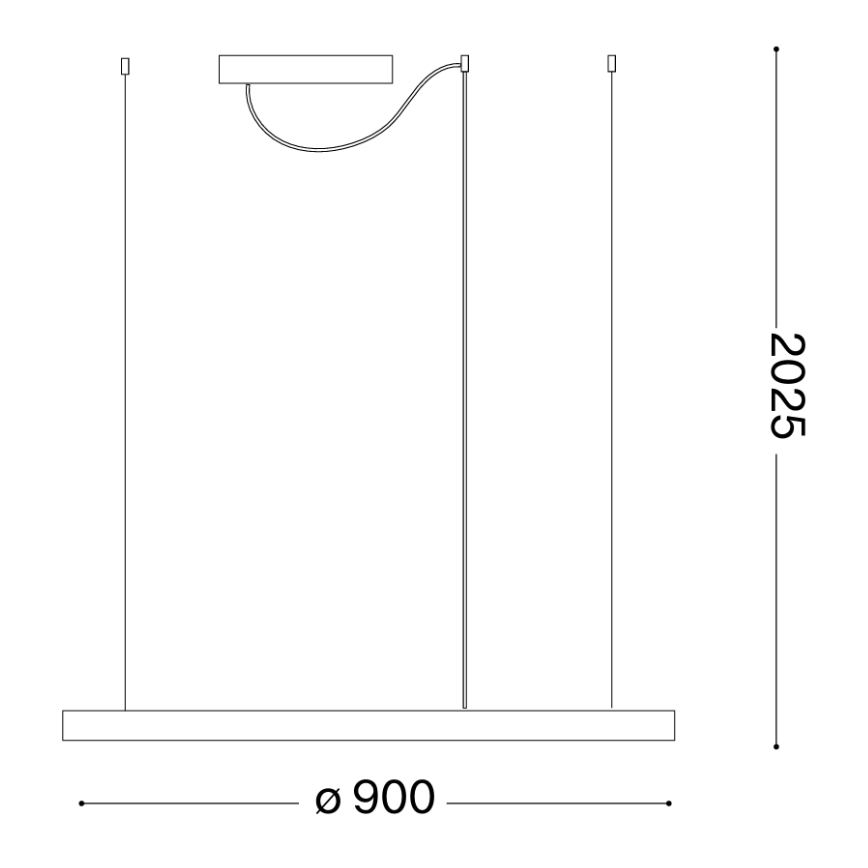 Lustră LED pe cablu ORACLE LED/55W/230V alb Ideal Lux