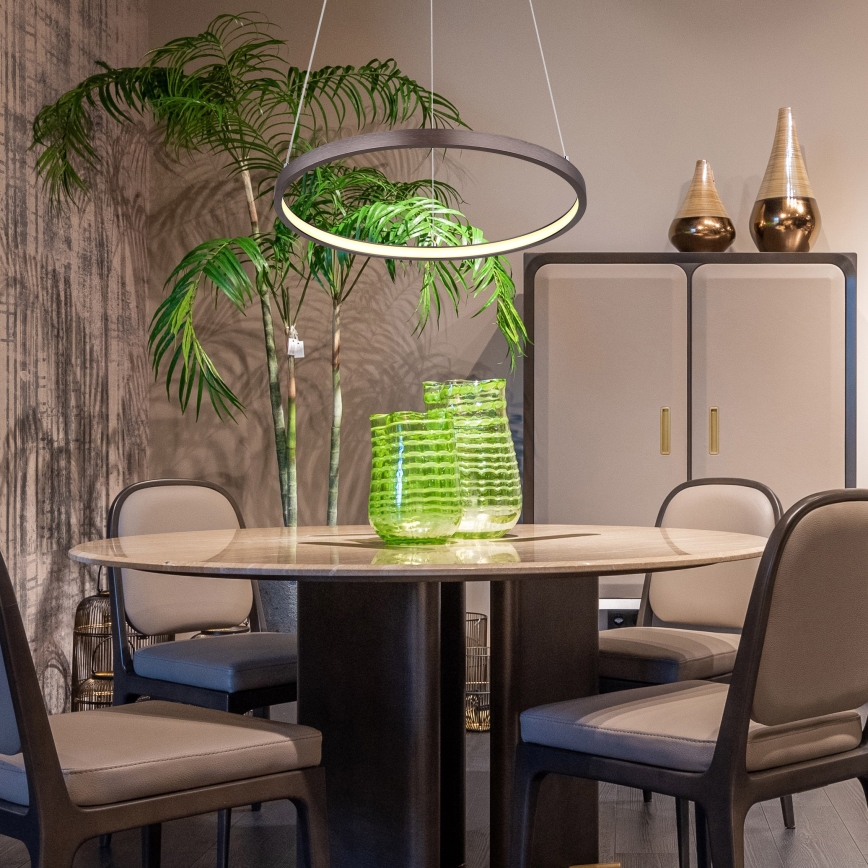 Lustră LED pe cablu LED/19W/230V maro Globo