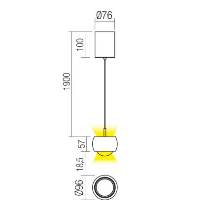 Lustră LED pe cablu Redo 01-3549 AVES LED/12W/230V CRI 90 gri