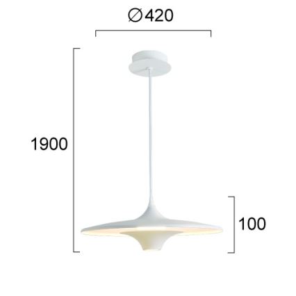 Lustră LED pe cablu RENE LED/19W/230V CRI 90 alb