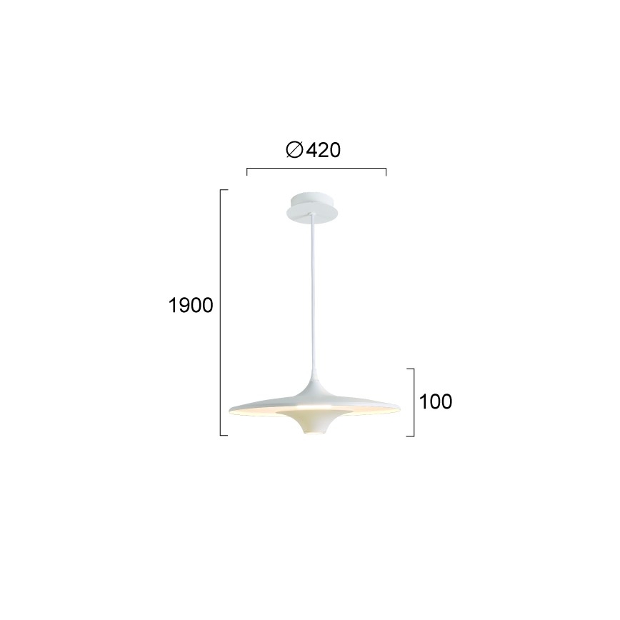 Lustră LED pe cablu RENE LED/19W/230V CRI 90 alb