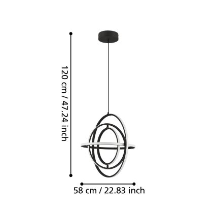 Lustră LED pe cablu LED/44W/230V Eglo