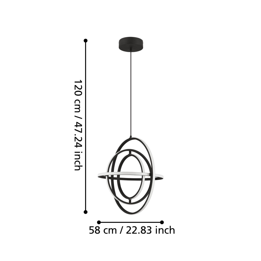 Lustră LED pe cablu LED/44W/230V Eglo