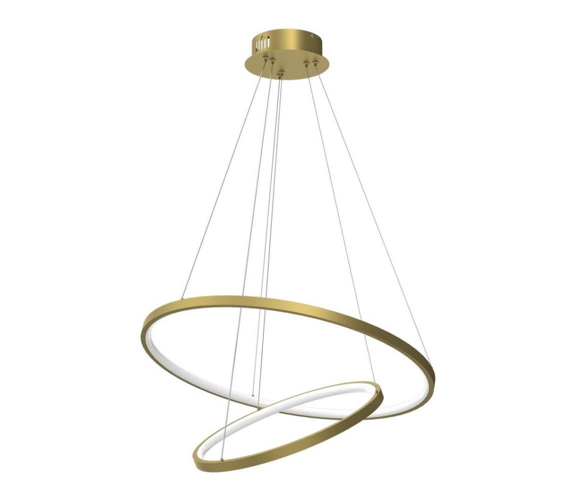 Lustră LED pe cablu ROTONDA LED/51W/230V aurie