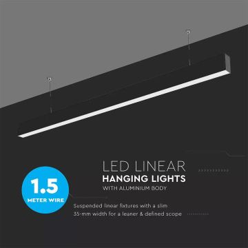 Lustră LED pe cablu SAMSUNG CHIP 1xLED/40W/230V 4000K neagră
