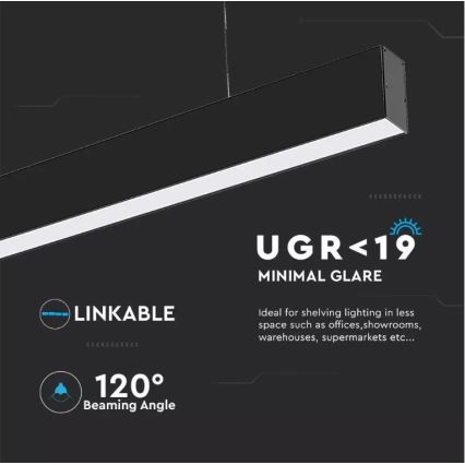 Lustră LED pe cablu SAMSUNG CHIP LED/40W/230V 3000K/4000K/6400K