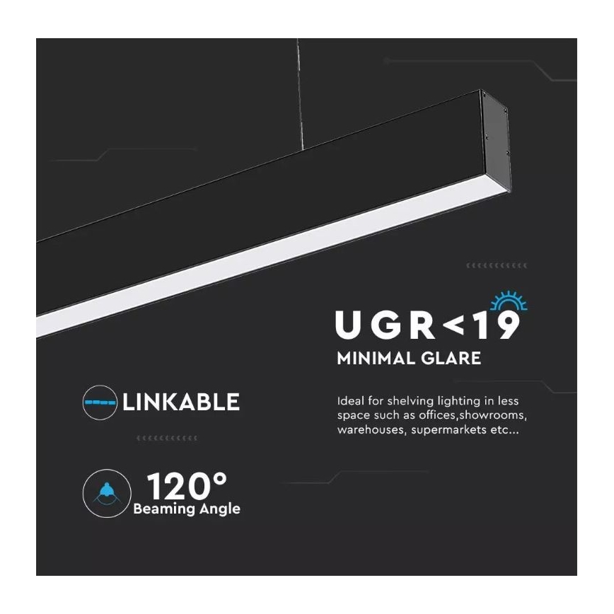 Lustră LED pe cablu SAMSUNG CHIP LED/40W/230V 3000K/4000K/6400K
