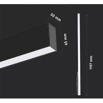 Lustră LED pe cablu SAMSUNG CHIP LED/40W/230V 3000K/4000K/6400K