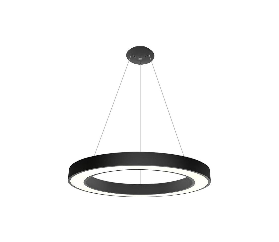 Lustră LED pe cablu SATURN LED/80W/230V 4000K d. 80 cm neagră LED2