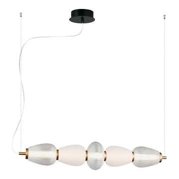 Lustră LED pe cablu SHINY LED/23W/230V albă/aurie