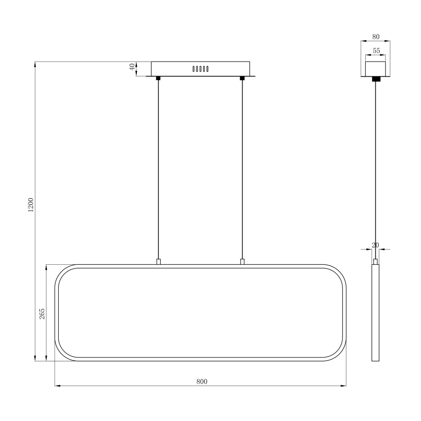 Lustră LED pe cablu LED/24W/230V Globo
