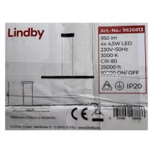 Lustră LED pe cablu SOLVINA 4xLED/4,5W/230V Lindby