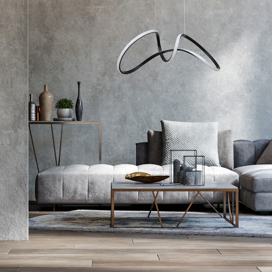 Lustră LED pe cablu TESORO LED/48W/230V neagră