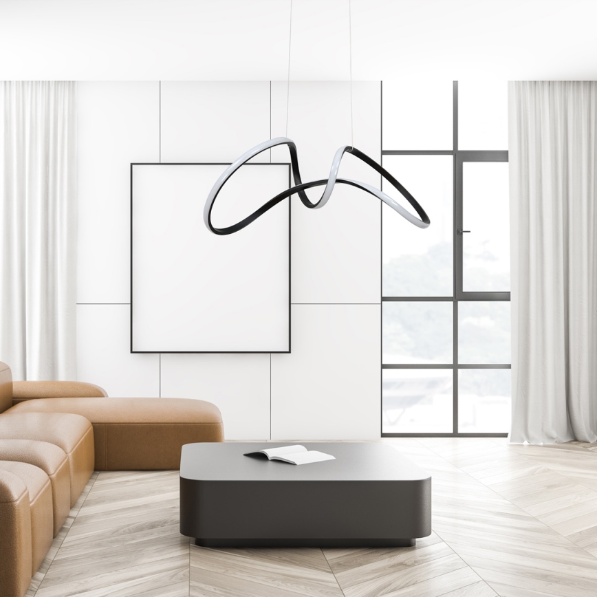 Lustră LED pe cablu TESORO LED/48W/230V neagră