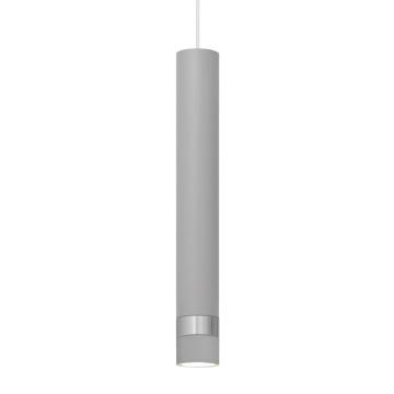 Lustră LED pe cablu TUBA 1xGU10/6,5W/230V gri/crom mat
