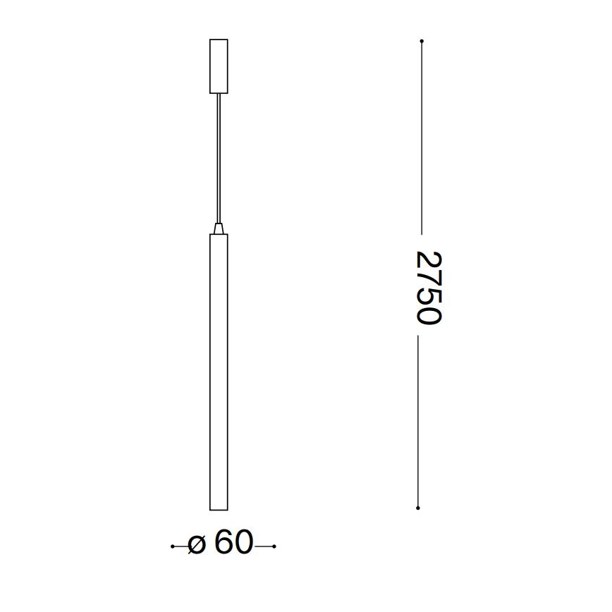 Lustră LED pe cablu ULTRATHIN LED/11,5W/230V negru Ideal Lux