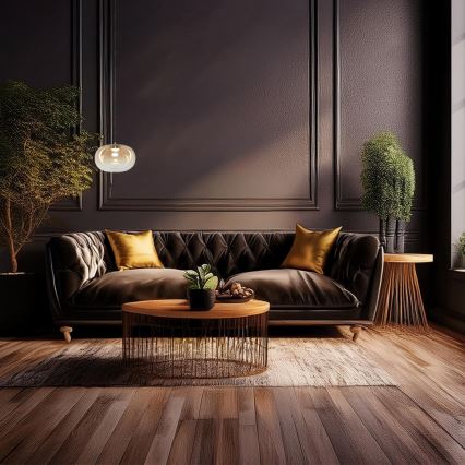 Lustră LED pe cablu VASO LED/4W/230V d. 18 cm auriu/fumuriu