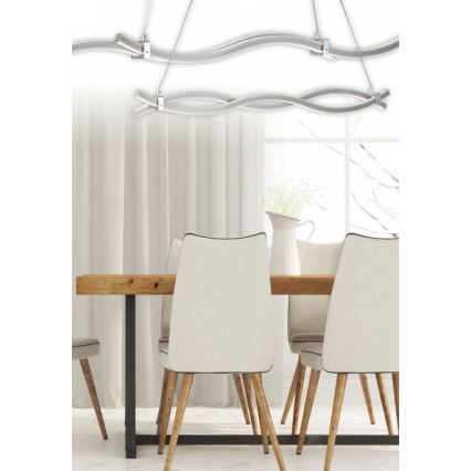 Lustră LED pe cablu WAVE LED/16W/230V + LED/9W Reality