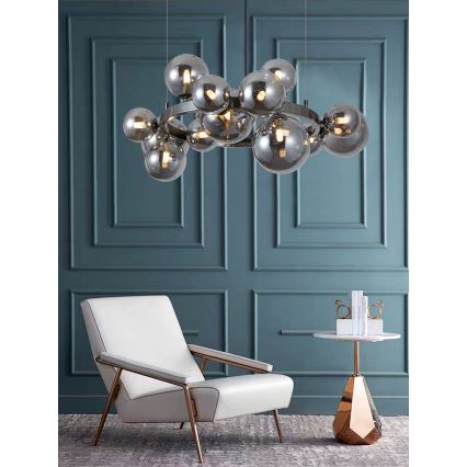 Lustră LED pe cablu Wofi 5014-1505W VILLA 15xG9/3W/230V negru