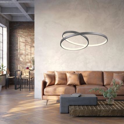 Lustră LED pe cablu ZEFIRA LED/40W/230V 4000K d. 50 cm antracit