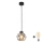 Lustră LED pe cablu ZULIA 1xE27/15W/230V negru/negru fumuriu