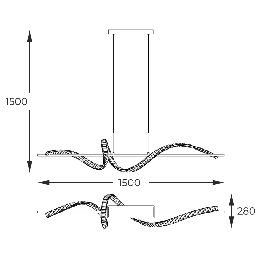 Lustră LED de cristal dimabilă pe cablu Zuma Line LED/24,5W/230V 2700-6000K + telecomandă